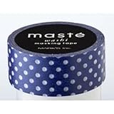 マークス マスキングテープ ベーシック マステ ネイビー/ドット MST-MKT40-NV
