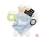 Mud Pie EIEIO Mini-Blanket Teether and Ring Toy Lamb by Mud Pie [並行輸入品]