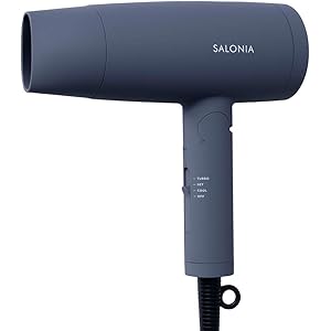 SALONIA サロニア スピーディーイオンドライヤー グレー ヘアドライヤー 大風量 速乾 マイナスイオン コンパクト…