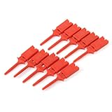 Fenteer ICテストフック　テストクリップ　プローブクリップ　部品　修復　便利　10個　赤