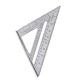 B Baosity 約7インチ　ステンレス　測定用　三角定規　多機能　フレーミング　メータースクエア　