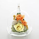 アートフォーシーズン うさぎ”光るバラ”ホタル イエローオレンジグリーン発光プリザーブドフラワー