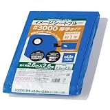 モリリン ブルーシート レジャーシート イメージシートブルー #3000 厚手 2.6×2.6m ポリカーボネートハトメ 使用目安約1年 1枚入