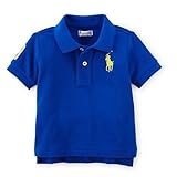 polo_ralph_lauren ラルフローレン ビッグ ポニー ポロシャツ 半袖（青色・紺色）【月齢：1歳~2歳】（並行輸入品） (24Ｍ（２歳）, 青)