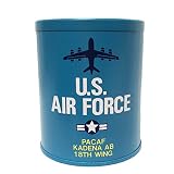 アメリカ軍 4軍 ミリタリー 丸缶 灰皿 (USAF(空軍)) EGZ-004