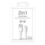 【日本正規代理店品】DDPOPSTYLE マイクロUSB & ライトニングケーブル 表裏 一体型 United Cable 20cm 充電 データ転送対応 DD9371