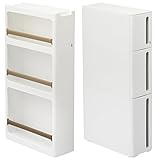 サンカ(SANKA) ストランティー(storanti) 2個組 すきま収納 幅17cm 引き出し&amp;ラックセット ラックBタイプ&amp;ドロアーBタイプ ホワイト