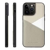 HANATORA for iPhone 14ProMax ケース 本革 耐衝撃 スマホケース スマホ カードポケット パステルカラー シュリンクカーフレザー ギフト マグネットなし グレー PSP-14ProMax-Gray