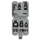ARES 28005 - 9-Pc インパクト Uジョイントとアダプター/レデューサーセット - 1/4インチドライブ 3/8インチドライブ 1/2インチドライブ アダプター3個 レデューサー3個 - アルミニウムストレージレール付き