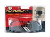 SAS Safety 540-0010 Diamondback Eyewear with Clamshell, Clear Lens/Red Frame by SAS Safety
