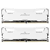 Timetec Pinnacle Konduit 32GB KIT(2x16GB) DDR4 3200MHz PC4-25600 CL16-20-20-40 XMP2.0 オーバークロック 1.35V デュアルランク AMDおよびIntelデスクトップゲーミングPCメモリモジュール対応 - ホワイト