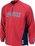 MajesticボストンレッドソックスAuthentic Triple Peak 1 / 4 Zipジャケットビッグ＆トールサイズ