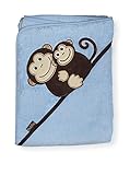 Frenchie Mini Couture 40"x30" (101 6cmx76 2cm)吸収性フード付き大判タオル モンキーズ(ブルー) (並行輸入)