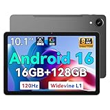 【2025新登場Android 16 タブレット 120Hz大画面】BNCF タブレット 10インチ Wifiモデル、Unisoc T7200 8コア、16GB+128GB+最大1TB拡張、10.1インチ In-cell HD IPS、Widevine L1対応、2.4G/5G Wifi+BT5.0+GPS+FM、6000mah+画面分割+顔認証+無線投影+児童保護