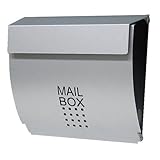郵便ポスト メールボックス 郵便受け 壁掛け 鍵なし ポストEuropeanシリーズ5003 マグネット シルバー 銀色