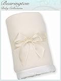 Bearington ベアリントン　Cloud Crib Blanket (Cream)ふかふかで柔らかサテンのふちどりが可愛いクリームブランケット/出産祝い