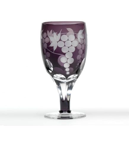 Amazon.co.jp: 江戸切子 硝子工房彩鳳 桜文様 足付ビール杯ペア