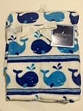 Nautica Kids Under the Sea Ocean Life Whales Plush Baby Blanket by Nautica