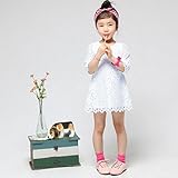 ピンクLizard子供用ガールズパーティーPrincessソリッドレースドレスドレス SKUPLP926720-Pink