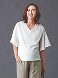 Angeliebe エンジェリーベ マタニティ 授乳口付き ポンチ フレア スリーブ トップス 妊婦服 産前 産後 フリー ホワイト 22037 22037300