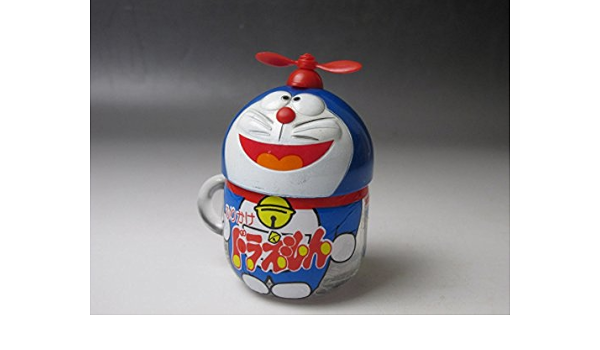 Amazon 昭和レトロ ドラえもん 藤子不二雄 ふりかけ容器 空き瓶 タケコプター付き ソフビ人形 おもちゃ