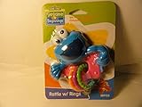 Sesame Beginnings Cookie Monster Rattle with Rings [並行輸入品]