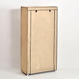 タンスのゲン シューズラック 幅60 7段 カバー付き ロータイプ 組み立て品 ベージュ 22600002 BE