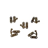 YXqアンティーク木製ボックスロックヒンジジュエリーケースブロンズトーンラッチフックの装飾 24Pcs DGDQ00060
