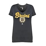 NHL Boston Bruins半袖VネックTシャツ、4 x、ブラック