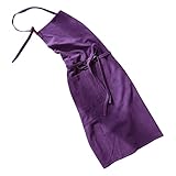 [anyasun] エプロン 首掛け リネン カフェ風 シンプル おしゃれ ナチュラル 北欧 無地 おしりが隠れる ポケット付き 男女兼用