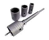 [necker] 超硬 チップ コア ドリル ビット ホールソー ホルソー SDS プラス アダプター 5点セット (A 30 40 50 60)