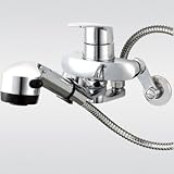 Kitchen Faucet Taps Chrome Pull Out Wall Mount Sink Faucet 2-function C-5 [並行輸入品]