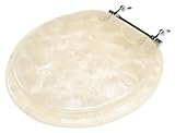 Capice Deluxe Resin Toilet Seat - Heavy Reinforced Resin with Chrome Hinges - For Standard Toilets b