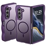 PNEWQNE Galaxy Z Fold7 5G 用のケース Magnetic対応 ワイヤレス充電対応 SC-56F SCG34 用のケース 耐衝撃 レンズ保護 バンパー マット半透明 軽量 ギャラクシーゼット フォールド7 5g 用のカバー 薄型 マグネット搭載 人気 耐久 携帯カバー 紫 WY99-11
