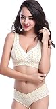 【ママ＆キッズ】Poche マタニティ 全9色 下着 授乳 ブラジャー ワイヤーなし 水玉 シンプル レース M~XXL