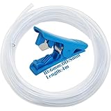 PVCチューブ、CESFONJER 内径6mm 外径8mm 厚さ1mm 長さ4M 透明 PVC ホース、フレキシブルウォーターホース、1 ピースパイプカッター付き