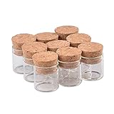 Jarvials無料配送24個セット5mlコルク栓平口ガラス瓶適用ホテル ，DIY祝祭日の贈り物 カフェ，party装飾の雰囲気 最初の選択，シール容器キッチン用品 (24, 5ml)