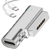 USB Type C Magsafe2 対応 電源アダプタ 急速充電 T-Tip互換 Mac 充電器 【65W 87W 最大100W PD充電器】2012-2017 MacBook Air、13/15インチの2012-2015 MacBook Proに対応付き 100W/5A USB Cケーブル（1.5M）
