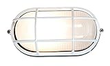 Nauticus 4.25"H Outdoor LED Bulkhead - White Finish with Frosted Glass Shade [並行輸入品]