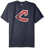 MLB Cleveland Indiansメンズ半袖グラフィックTシャツ、Xラージ/トール、海軍ヘザー