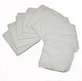 Lautechco 10個入り 二重ガーゼハンカチ唾液タオル無地ガーゼハンカチ