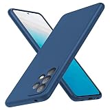 TLOMPLO 対応 Galaxy A53 5G 用の ケース シリコン 薄型 轻量 A53 5G / SC-53C / SCG15カバー 耐衝撃 tpu スリム 磨り表面 指紋防止 カバー 柔らかい裏地 米軍MIL規格 ワイヤレス充電対応ストラップホール付き 黄ばみなし レンズ保護 滑り止め 柔軟性 擦り傷防止 青 N412-AA53-03