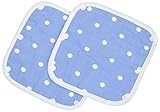 【Babystity】 よだれ カバー パッド 抱っこ紐 6重ガーゼ 2枚セット (ブルー)