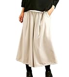 Angeliebe エンジェリーベ 産前 産後 対応 ストレッチ スウェード ガウチョ パンツ S ～ M ペール ベージュ