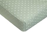 American Baby Company Percale Crib Sheet, Celery Dots by American Baby Company [並行輸入品]