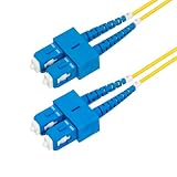 StarTech.com 光ファイバー ケーブル／OS2 シングルモード／1m／SC-SC／UPC／9/125／2芯／デュプレックス／100Gb／LSZH／イエロー／オプティカルケーブル SMDOS2SCSC1M