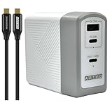 アドテック 140W PD3.1充電器 3ポート(eMarker搭載240W Type-Cケーブル付属)(USB-Cｘ2+USB-A)(GaN/窒化ガリウム) ACアダプタ 急速充電 高速充電 軽量 折りたたみ式プラグ タイプC ノートPC スマホ タブレット対応 PPS対応 MacBookPro/iPhone/Android ホワイト APD-V140AC2-wC24-WH