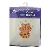 Junior Joy Cot Cotton Blanket Bear by Junior Joy