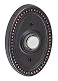 Fusion Hardware BEL-B7-ORB Decorative Collection Oval Beaded Doorbell, Oil Rubbed Bronze, 1-Pack by 
