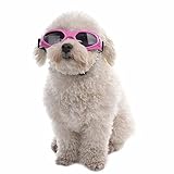 Gederq - かわいいペット犬のサングラスサングラスペットの猫ゴーグルアイ子犬目の保護ペットグルーミングアクセサリーを着用してください [ピンク]